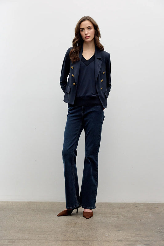 Iris Setlakwe Crop Jacket with Ribbed Cuffs