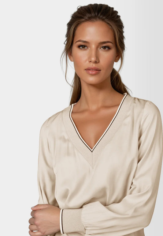 Marc Aurel V-Neck Blouse