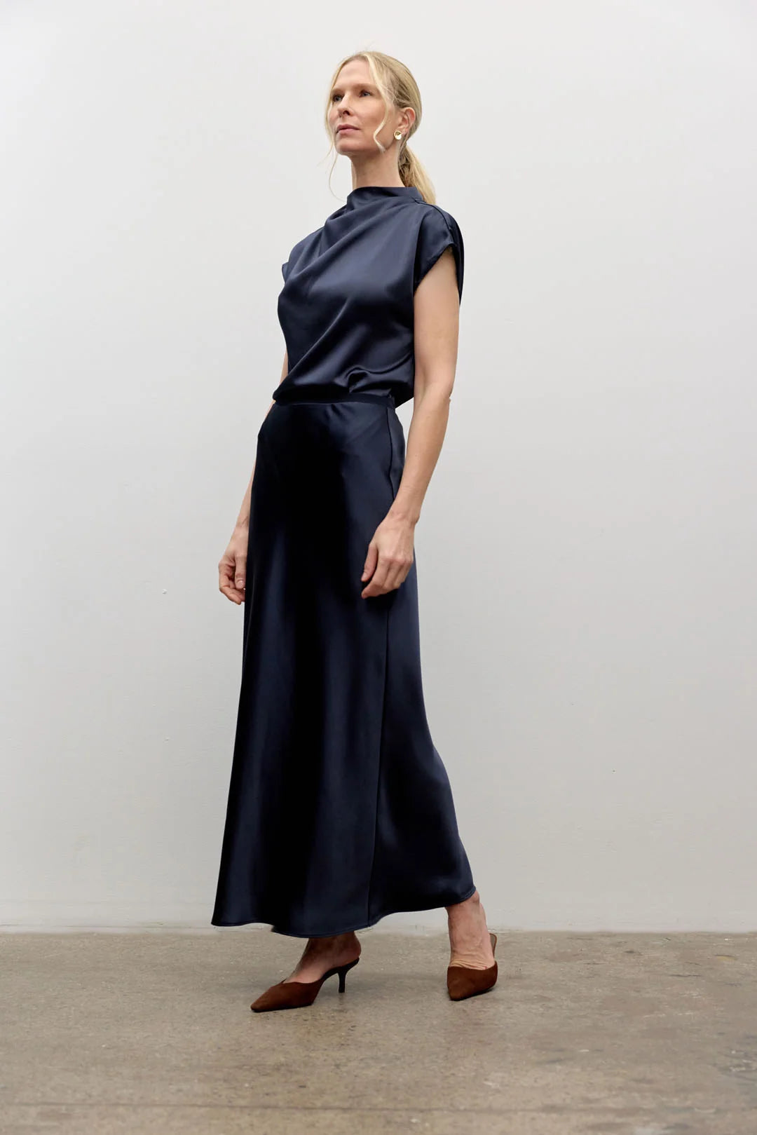 Iris Setlakwe Satin Slip Skirt