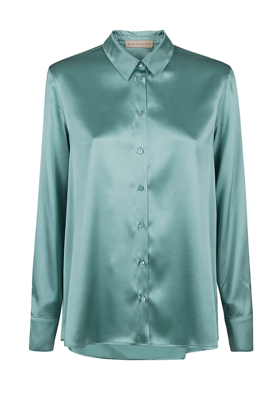 Purotatto Silk Long Sleeve Blouse