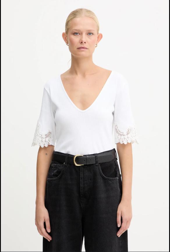 Twinset V-Neck Cotton Top