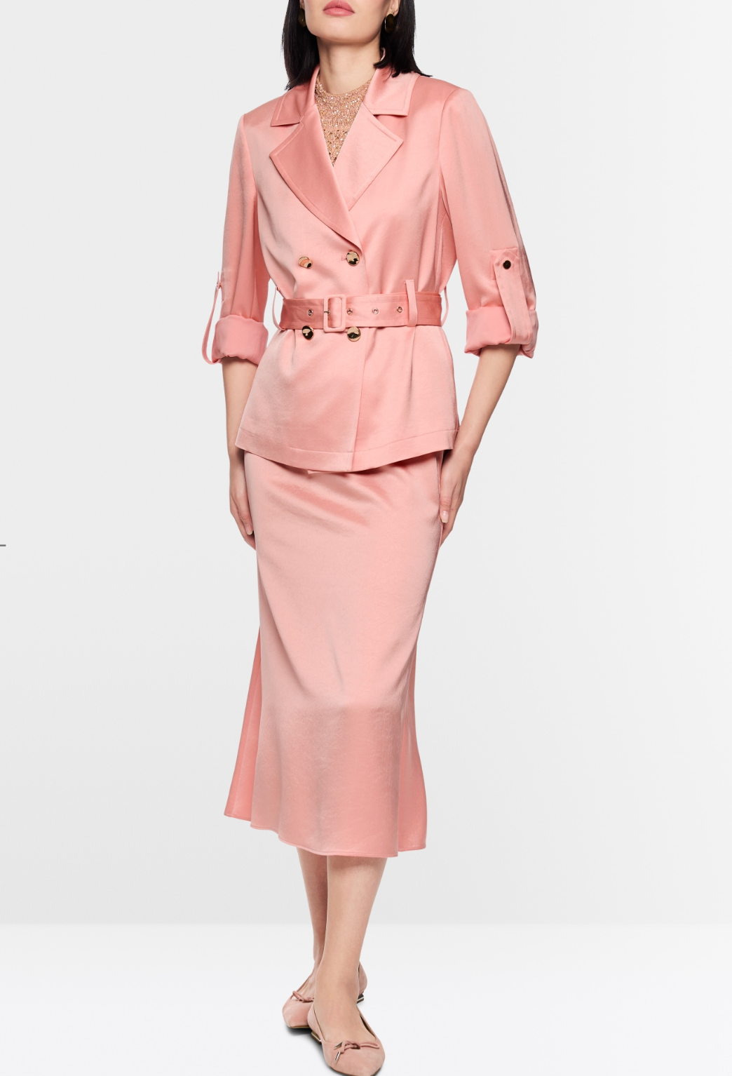 Marc Cain Satin Belted Blazer