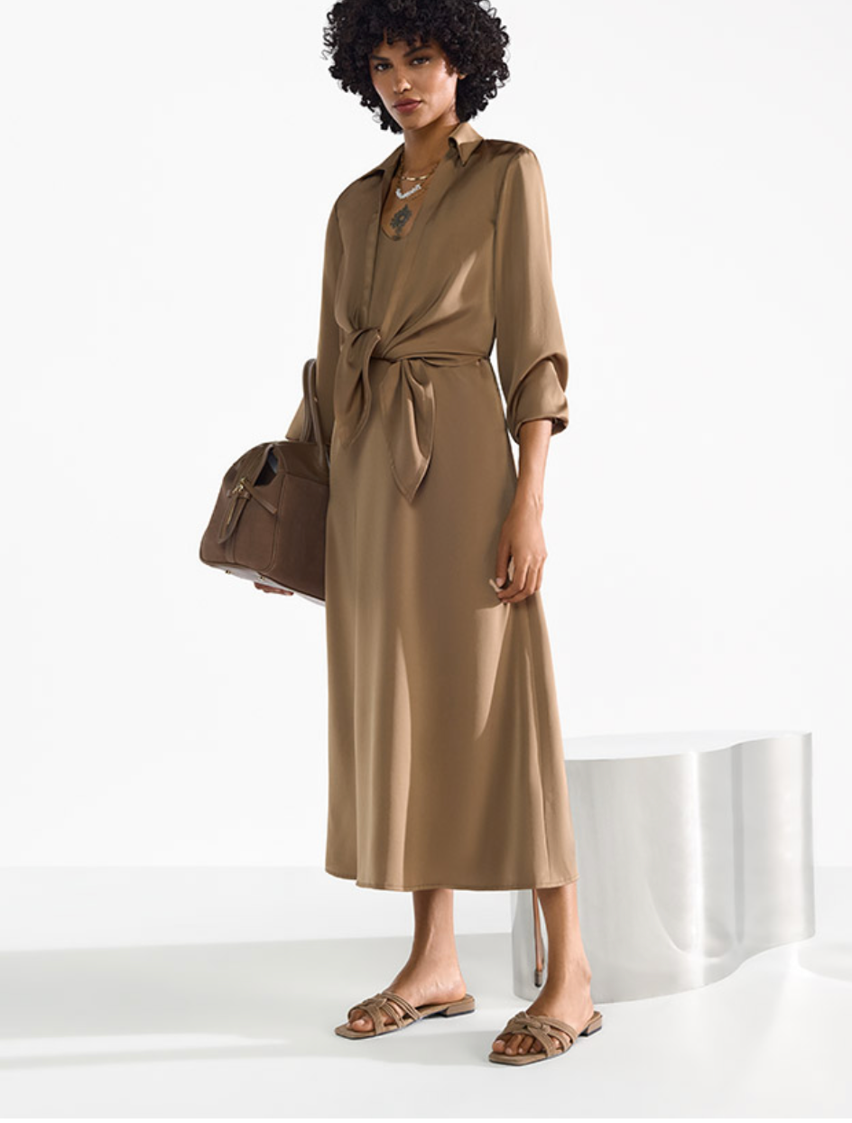 Riani Maxi Dress with Tie Belt
