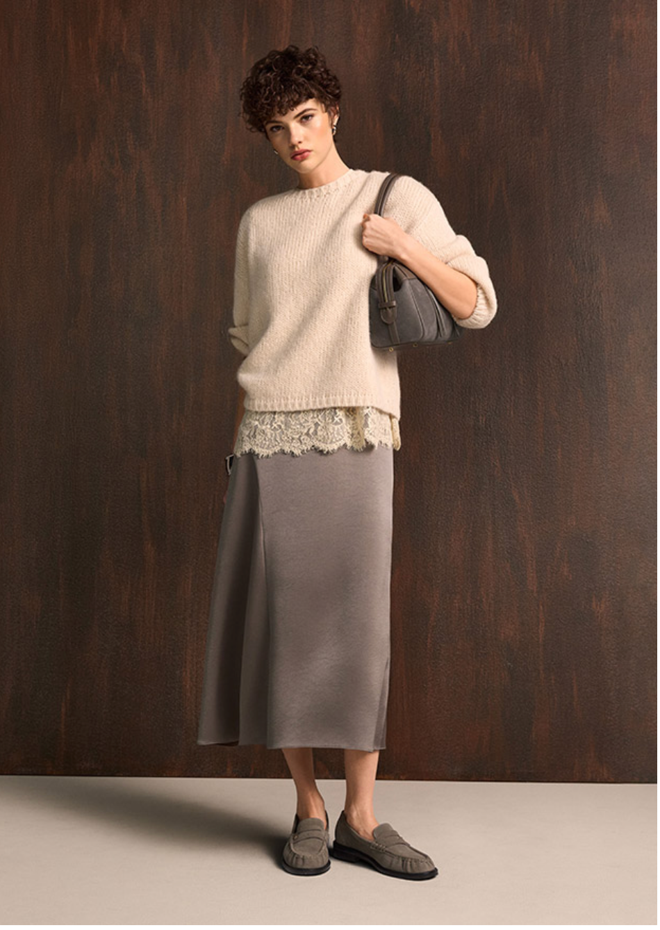 Riani Satin Midi Skirt