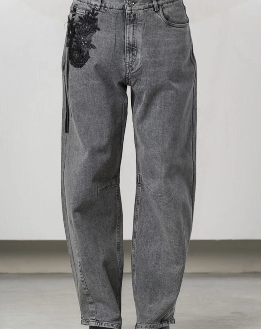 EC Balloon Denim with Lace