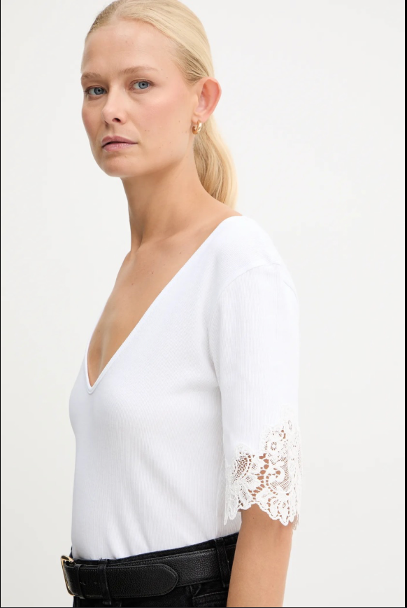 Twinset V-Neck Cotton Top
