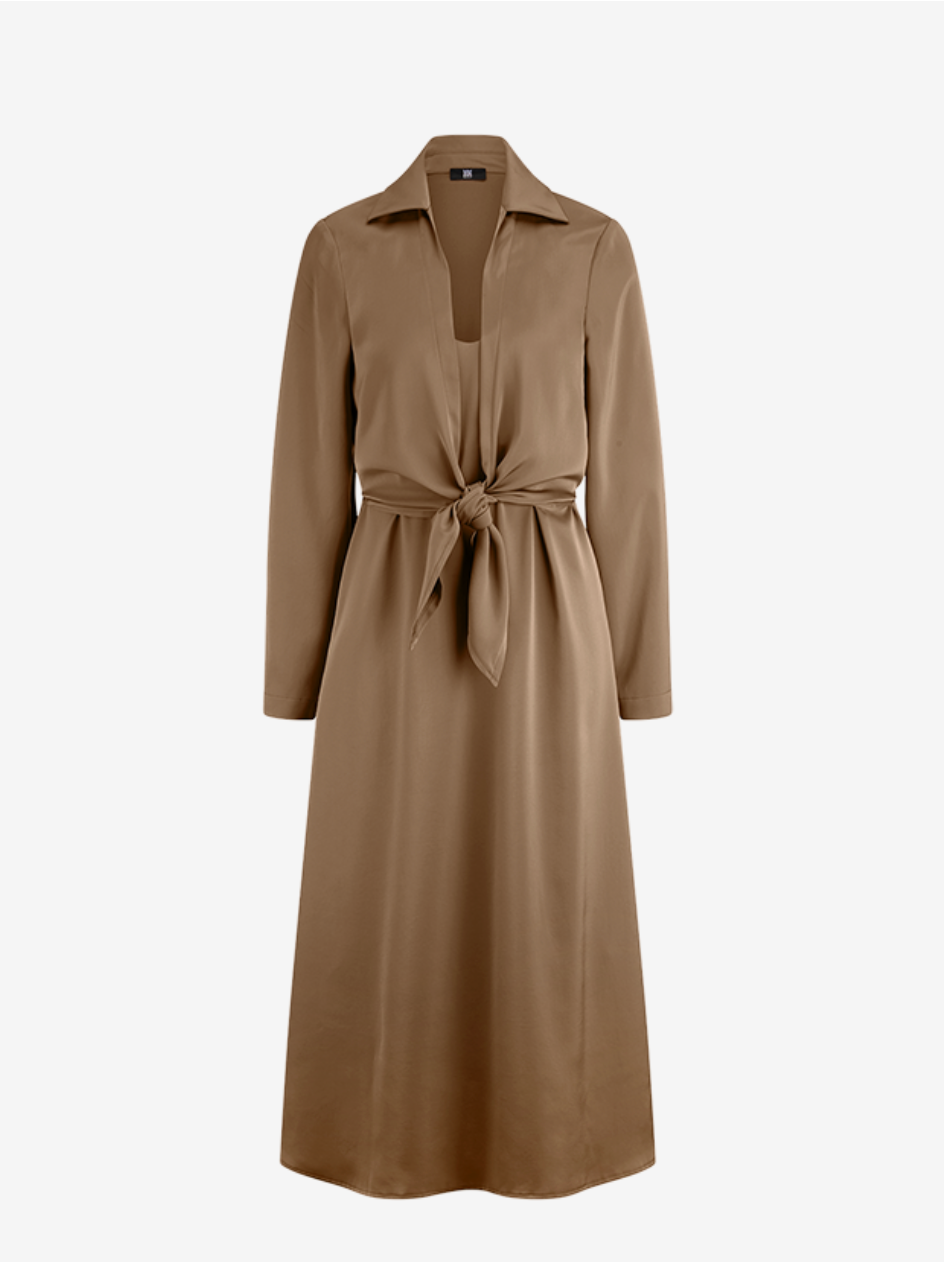 Riani Maxi Dress with Tie Belt