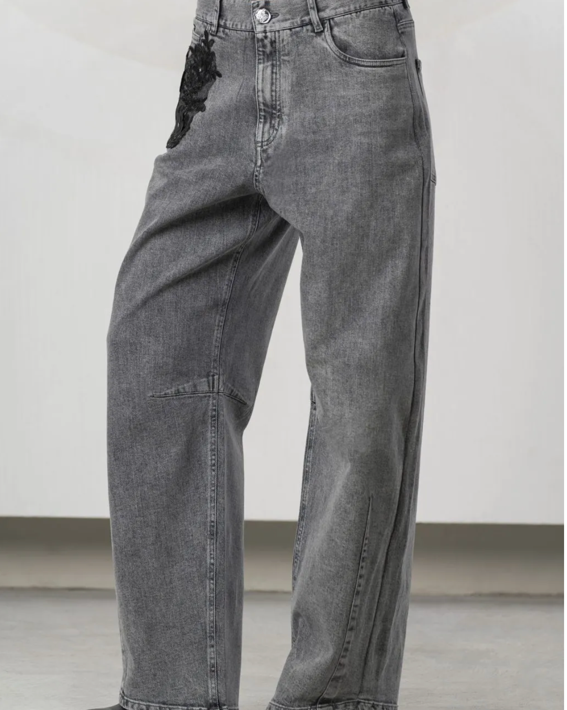 EC Balloon Denim with Lace