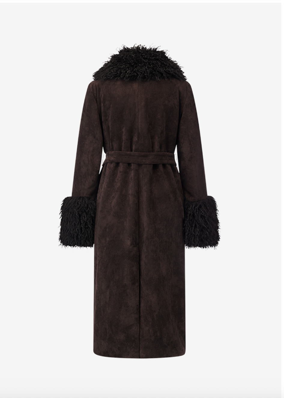 Riani Suede Look Coat with Faux Fur