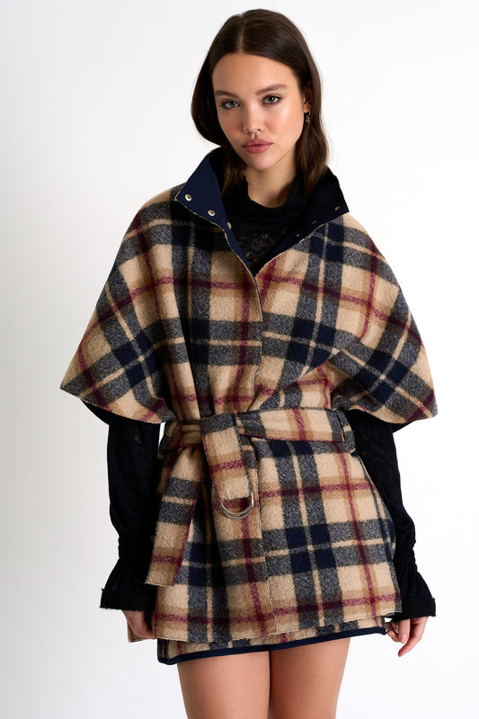Shan Cape Style Wool Coat