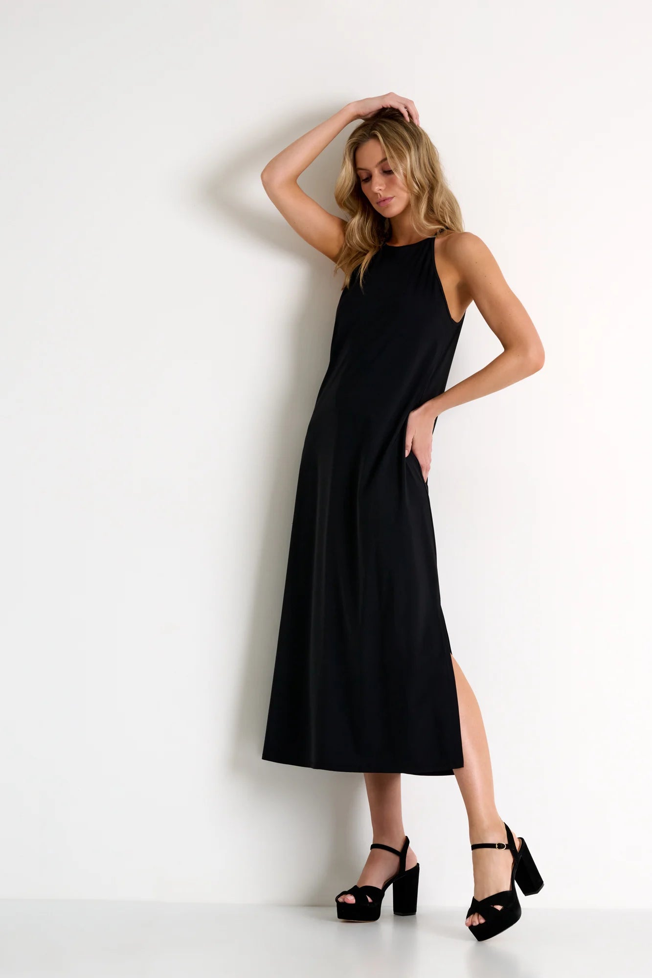 Shan Long Dress High Neck