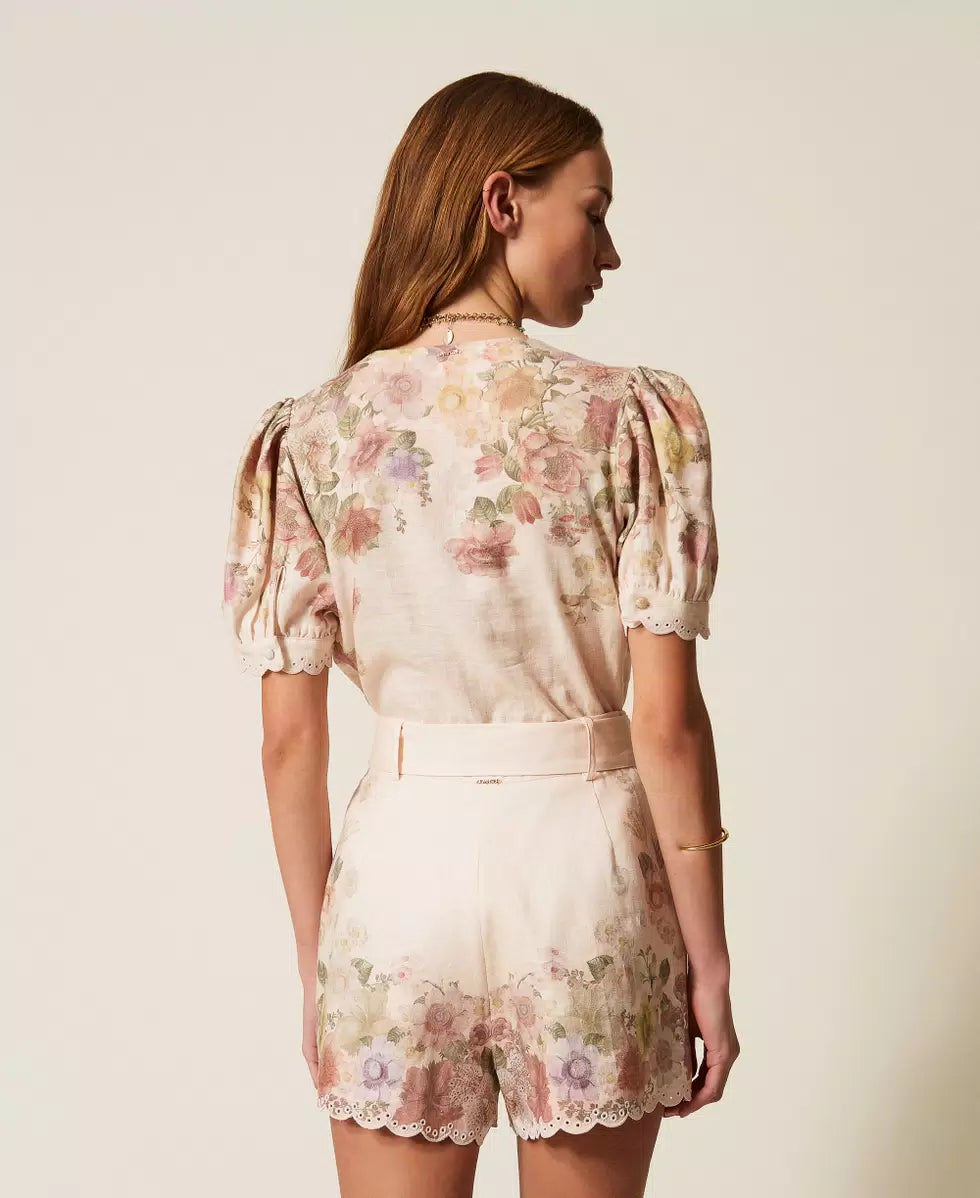 Twinset Linen Floral Short