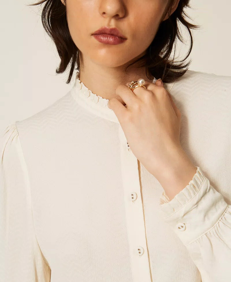 Twinset Crepe Silk Blend Blouse