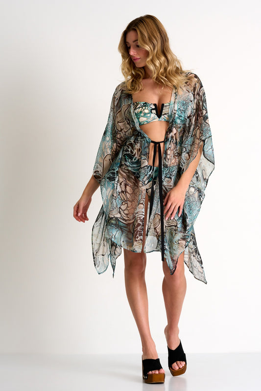 Shan Oceane Silk Kaftan