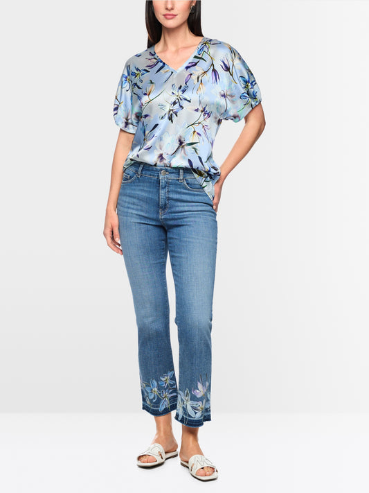 MC Silk Lily Print Top