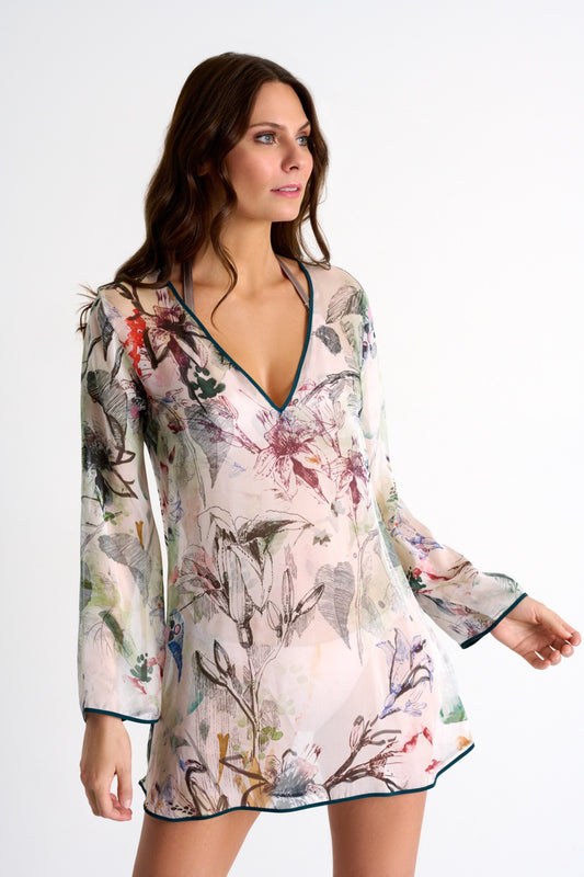 Shan Flower Silk Tunic