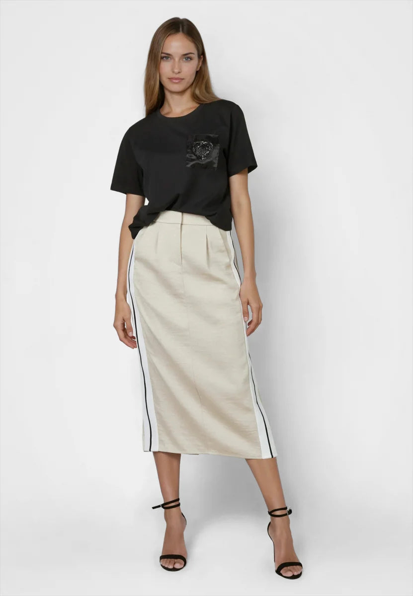 Marc Aurel Skirt with Side Stripe