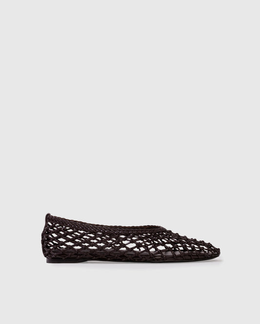 Black Suede Studio Sonia Flat