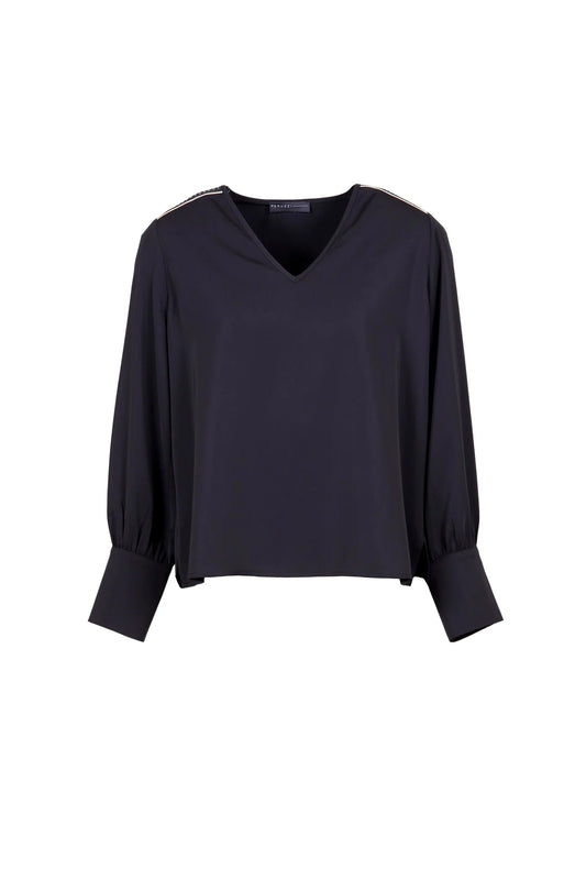 Peruzzi Embellished Trim Blouse