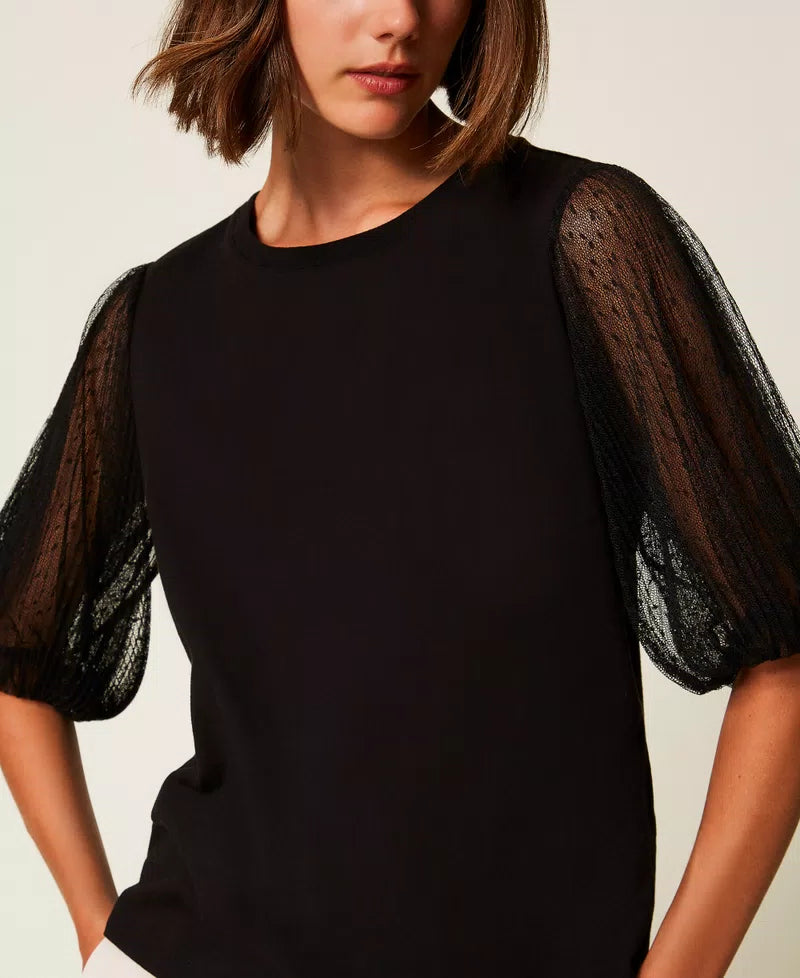 Twinset T-Shirt with Tulle