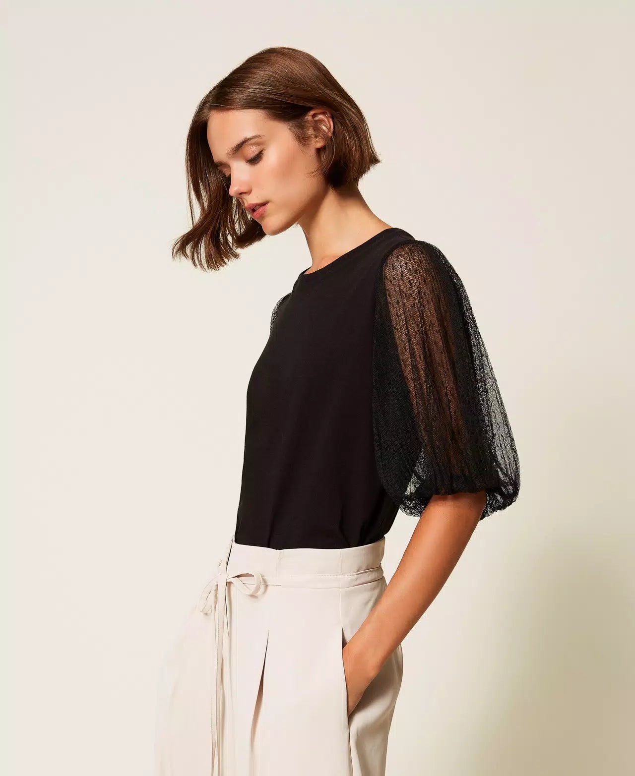 Twinset T-Shirt with Tulle