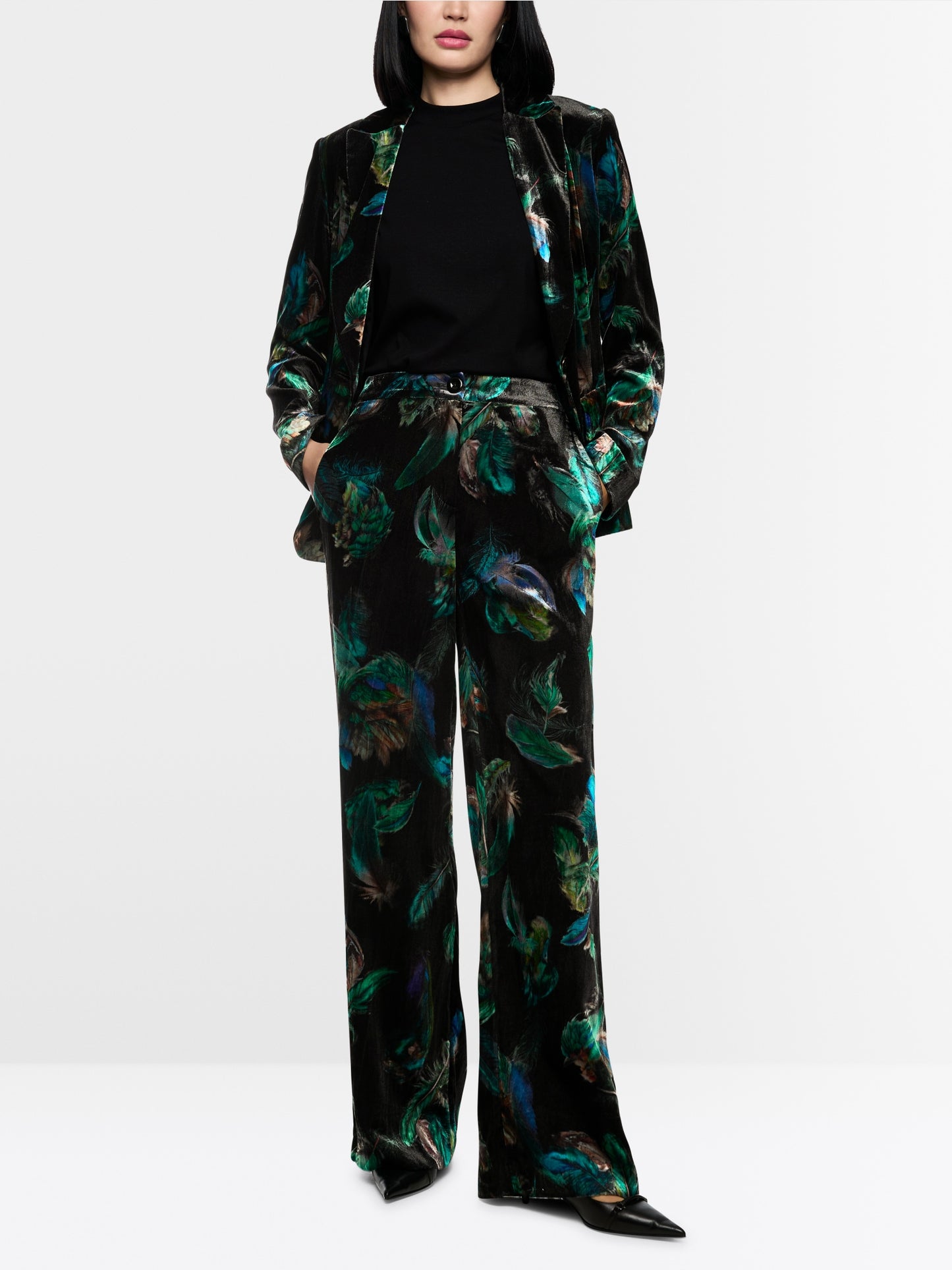 Marc Cain Velvet Print Trouser