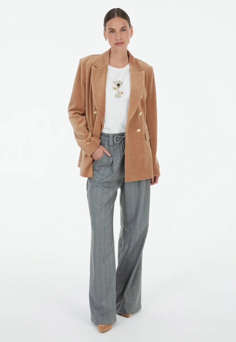 Marc Aurel Velvet Jersey Blazer