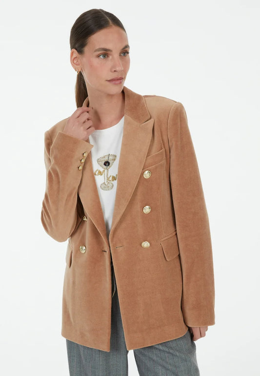Marc Aurel Velvet Jersey Blazer
