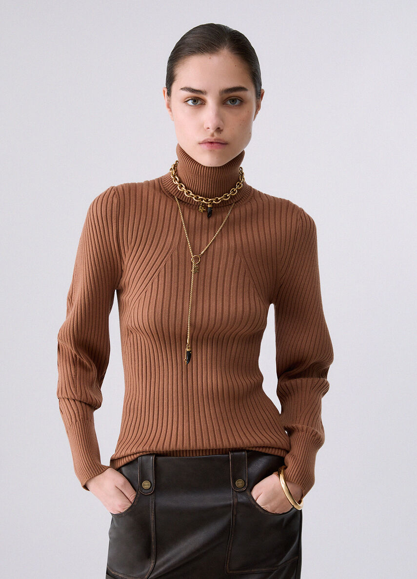 Liu Jo Turtleneck with Balloon Sleeve
