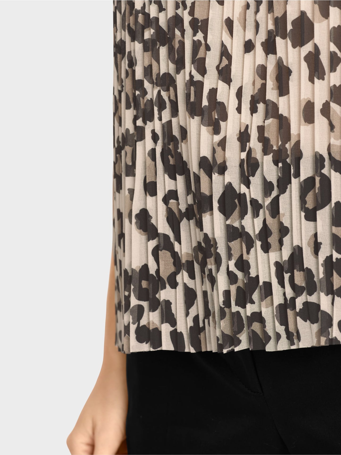 Marc Cain Pleated Leopard Top Top