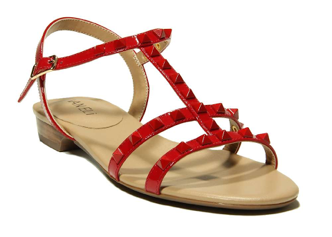 Vanelli Red Studded Sandal