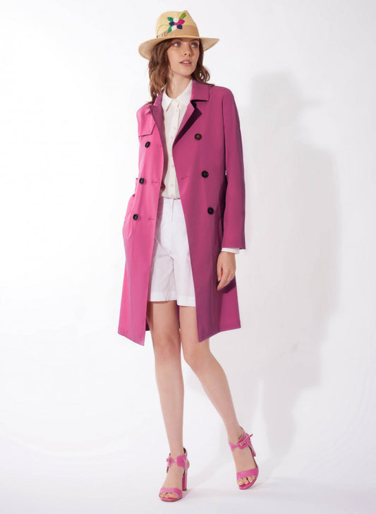 Cinzia Rocca Dark Pink Over Coat