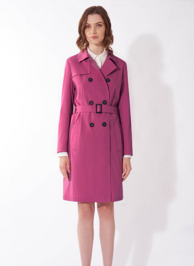 Cinzia Rocca Dark Pink Over Coat