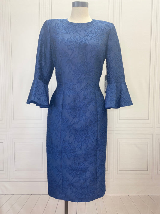 Navy Lace Bell Sleeve Dress