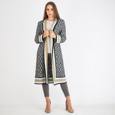 Marc Cain Wool Print Cardigan